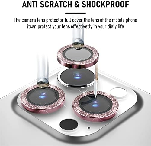 Suoman 3-Pack iPhone 13 Pro 6.1 inch / 13 Pro Max 6.7 hüvelyk Kamera Lencséjét Védő, iPhone 13 Pro Max/iPhone 13 Pro [Csillogó Gyémántok]
