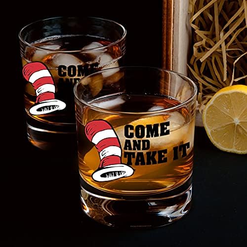 Hazafi Barlang, Gyere el Dr. Seuss Kalap 11 oz Whiskys Üvegből Készült az USA-ban