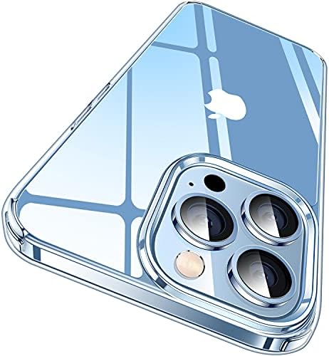 CASEKOO Kristálytiszta Tervezett iPhone 13 Pro Esetben [Nem Sárguló] [Katonai Csepp Védelem] Ütésálló Védő Telefon Esetében 6.1 colos