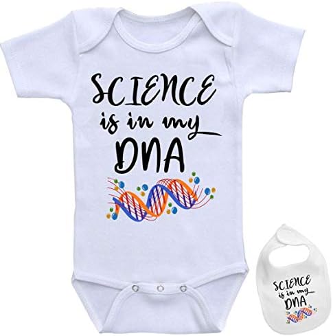 A tudomány a DNS-t !- Aranyos Egyéni Tudományos Akadémiai Baba Rugdalózó & előke Szett