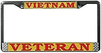 Vietnami Veterán Rendszámtábla Keret (Króm Fém)