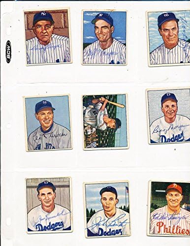 1950 Bowman aláírt 222 Bobby Morgan Brooklyn Dodgers kártya