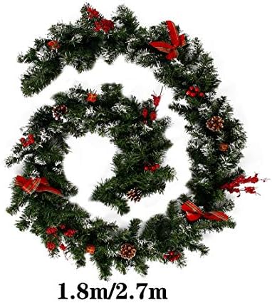 GANFANREN Karácsonyi Koszorú Dísz-Koszorú Koszorú Hamis Fenyő Karácsonyi Dekoráció PVC Fél Decor Rattan DIY Haza Mesterséges Karácsonyi