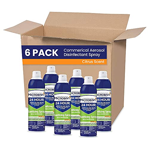 A P&G Szakmai MICROBAN Aeroszol Fertőtlenítő Spray, 24 Órás Sanitizing, valamint Antibakteriális Spray Citrus Illat, Csomag 6, 15