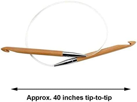 ChiaoGoo Kötőtű Körkörös horgolótű 40 hüvelyk (102cm) a Bambusz Sötét Patina Méret MINKET, F (3,75 mm) Csomag 1 Artsiga Kézműves Szem