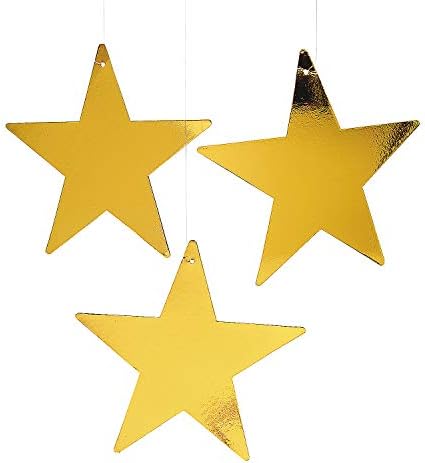 12 Inch Arany Csillag Dekoráció Kivágások (karton 12 db)