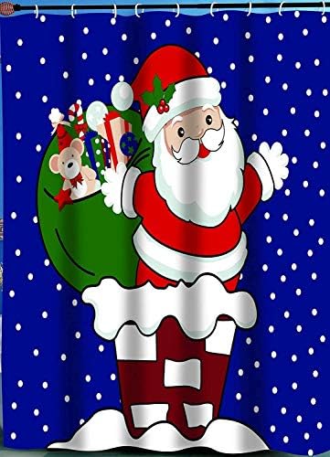 Szegfű Karácsonyi Zuhanyfüggöny 3 Csomag - 1 Minden Karácsony Mikulás A Tetőn, Erdei Rénszarvas Barátok, Karácsonyi Tubber Ducky -